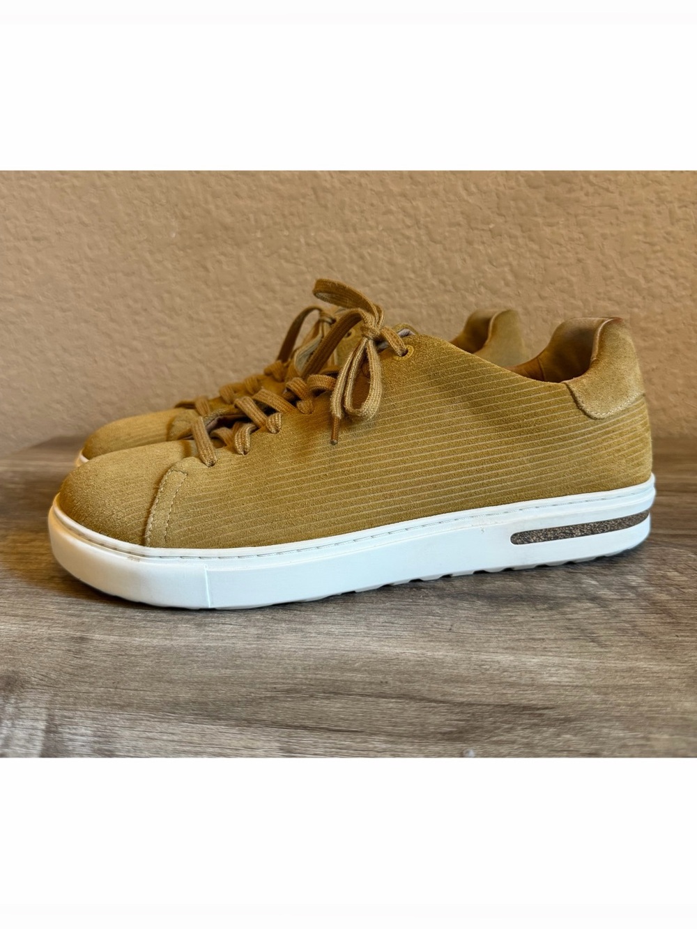 Birkenstock Bend Low Suede Leather Sneakers Embossed Corduroy ribbed suede